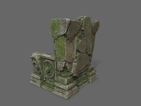 Old throne 3D 모델