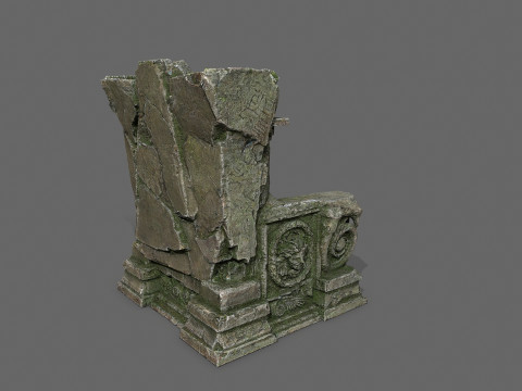 Old throne 3D 모델