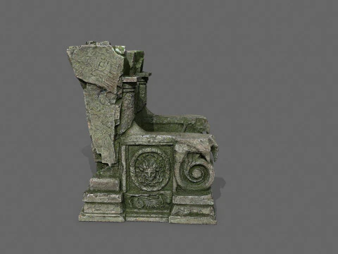 Oude troon 3D Model