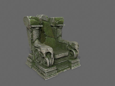 Old throne 3D 모델