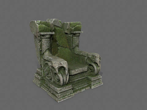 Oude troon 3D Model