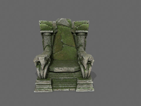 Old throne 3D 모델