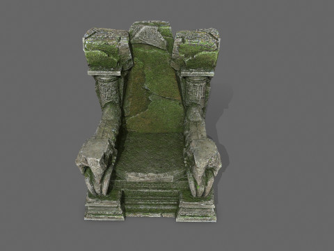 Old throne 3D 모델