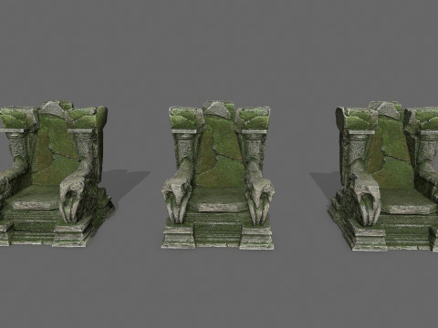 Old throne 3D 모델