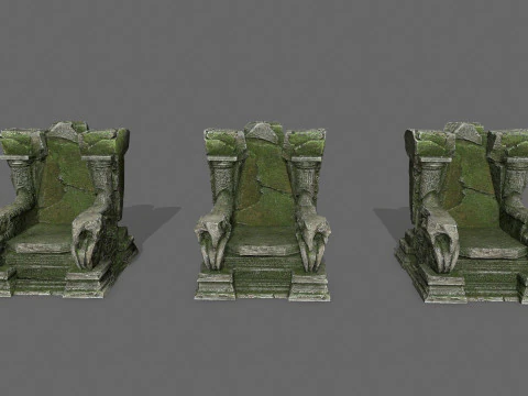 Oude troon 3D Model