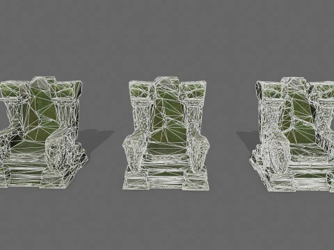 Oude troon 3D Model