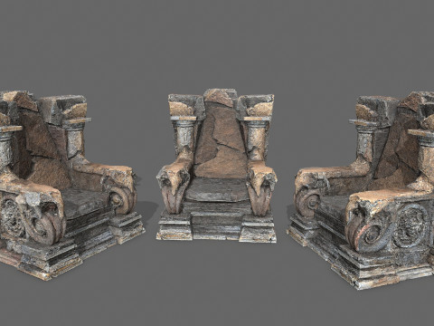 Old throne 3D Модель