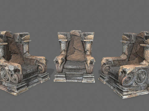 Old throne 3D Model