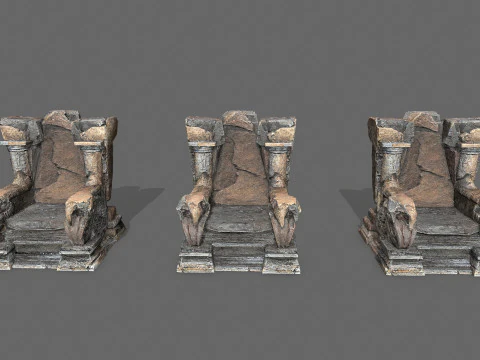 Old throne 3D Model