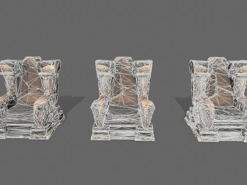 Old throne 3D Модель