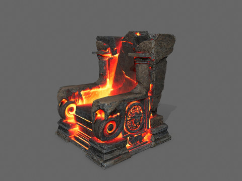 Lava throne Modèle 3D