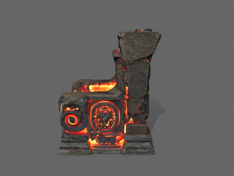 Lava throne Modèle 3D