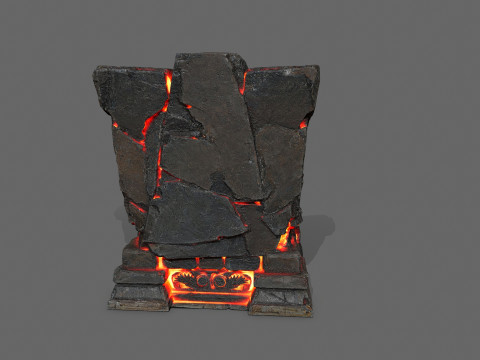 Lava throne Modèle 3D