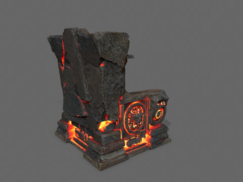 Lava throne Modèle 3D