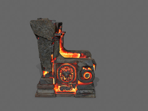 Lava throne Modèle 3D