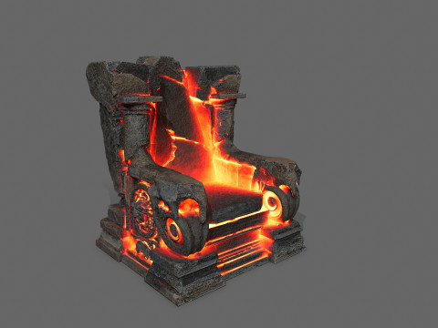 Lava throne Modèle 3D
