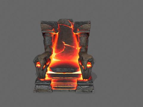 Lava throne Modèle 3D