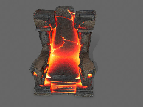 Lava throne Modèle 3D