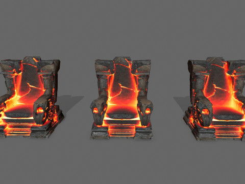 Lava throne Modèle 3D