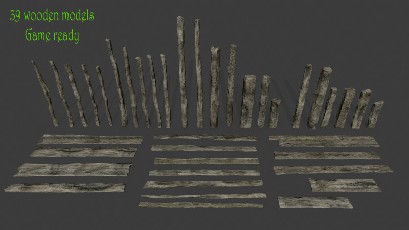 Old woods 3D Модель .c4d .max .obj .3ds .fbx .stl .blend 