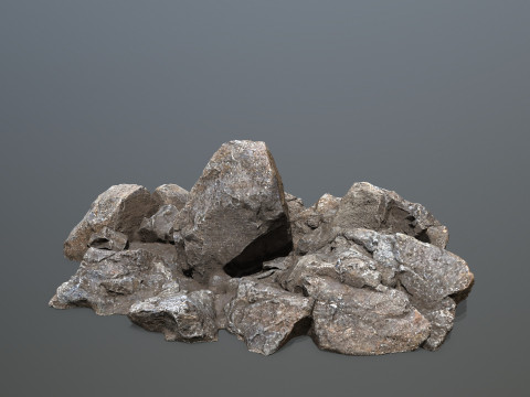 Cave rocks 3D Model