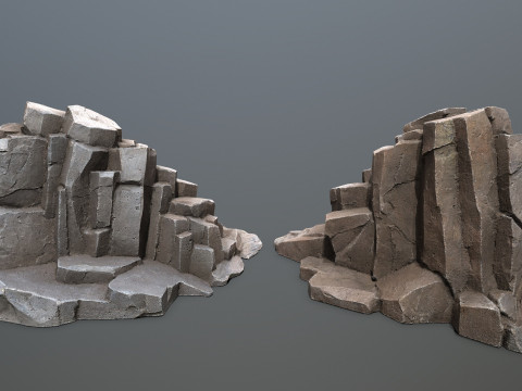 Cave rocks 3D Model