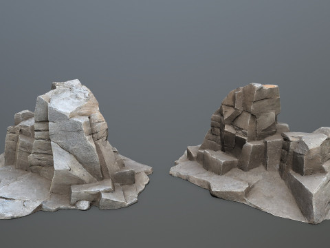 Cave rocks 3D Model