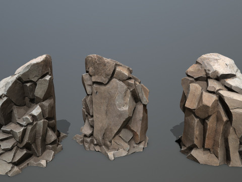Cave rocks 3D Model