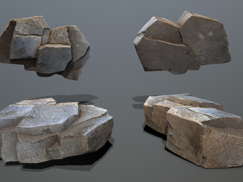 Cave rocks 3D Model