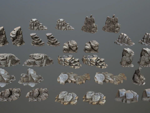 Skały jaskiniowe Model 3D