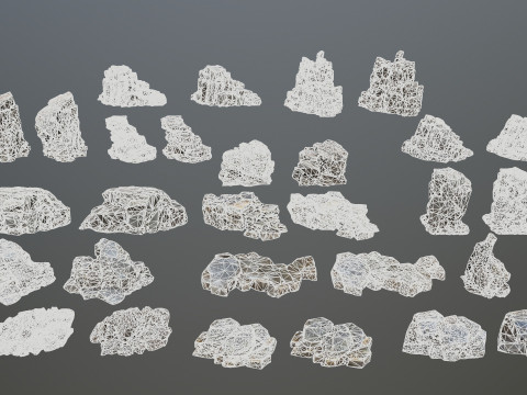 Cave rocks 3D Model