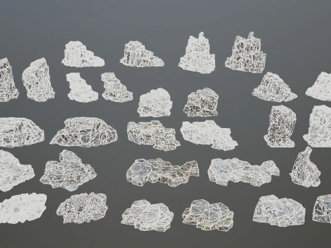 Skały jaskiniowe Model 3D