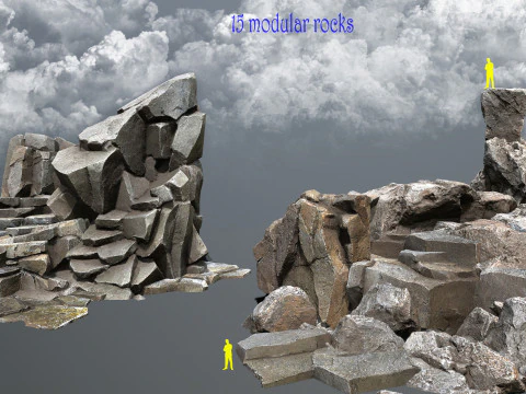 절벽 바위 3D 모델