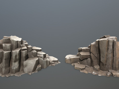 Cliff rocks Model 3D