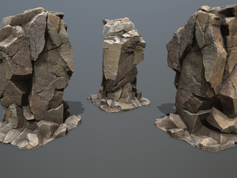 Cliff rocks Model 3D