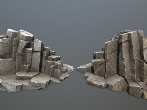 Cliff rocks Model 3D