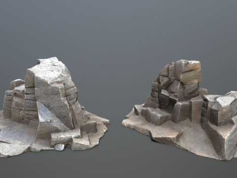 Cliff rocks Model 3D