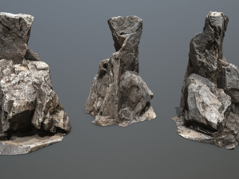 Cliff rocks Model 3D
