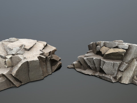 Cliff rocks Model 3D
