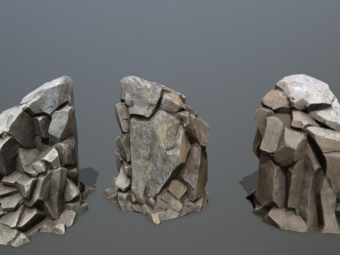 Cliff rocks Model 3D