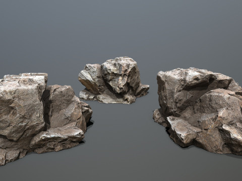 Cliff rocks Model 3D