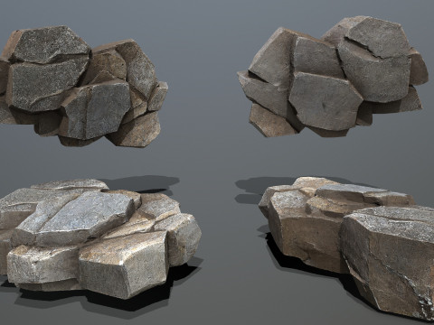 Cliff rocks Model 3D