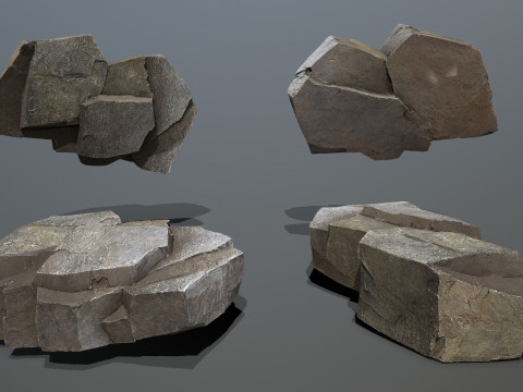 Cliff rocks Model 3D