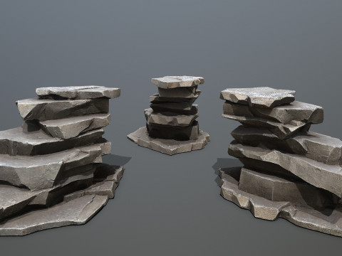 Cliff rocks Model 3D
