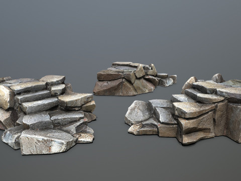 Cliff rocks Model 3D