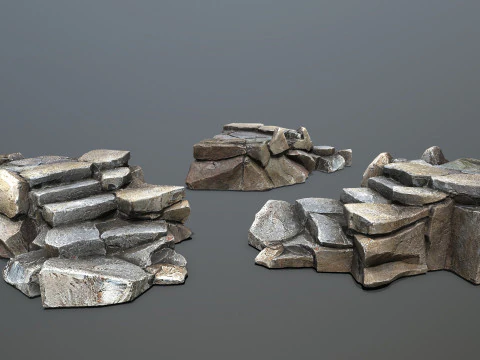 Cliff rocks 3D Model