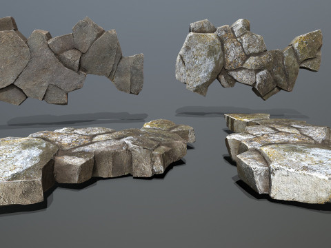 Cliff rocks Model 3D