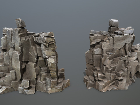 Cliff rocks Model 3D