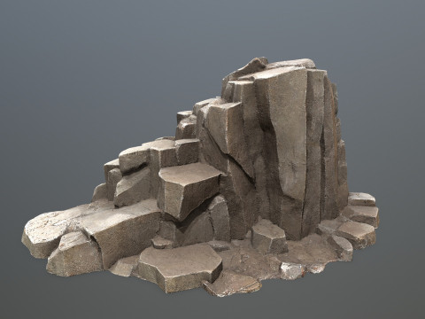 Cliff rocks Model 3D