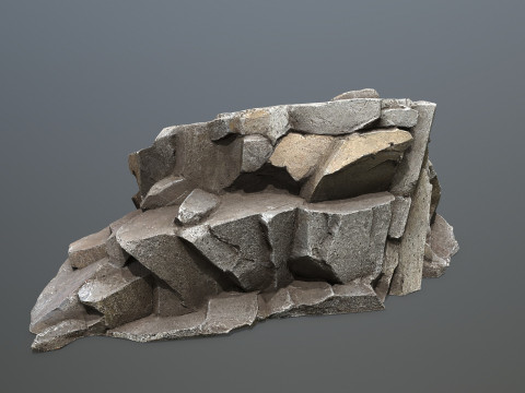 Cliff rocks Model 3D